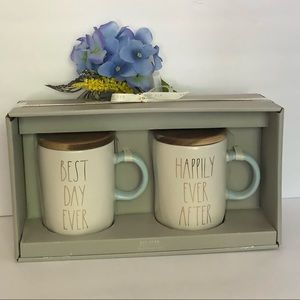 RAE DUNN WEDDING MUG SET NEW